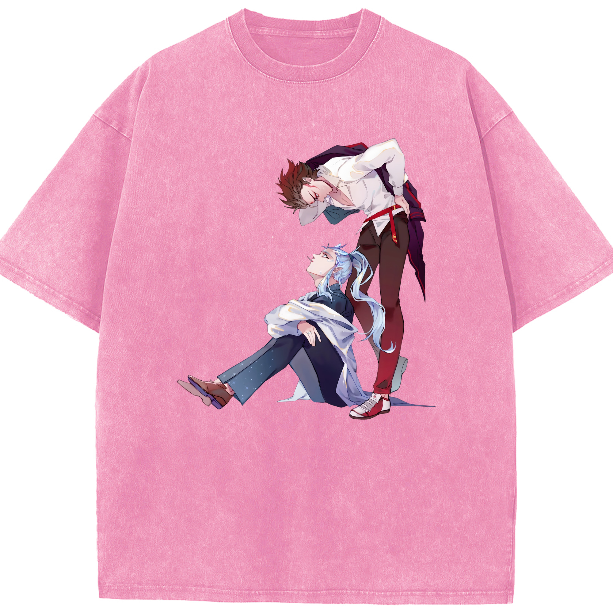 （画像用） Ne Zha 2 ナタ 魔童の大暴れ 綿100% ヴィンテージ風 半袖Tシャツ（フロントプリント）